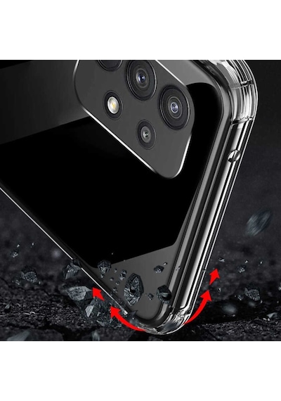 Galaxy A72 Kılıf Köşeleri Airbagli Anti Şok Şeffaf Zırh