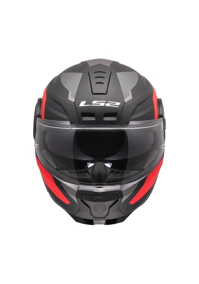 Ls2 Scope 2 Duria Çene Açılır Kask Mat Siyah - Kırmızı