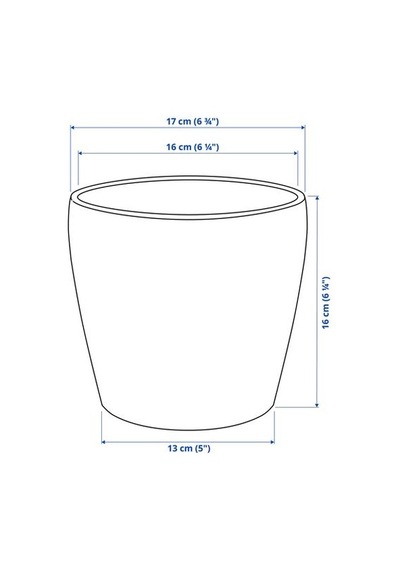 Ikea Persıllade Toprak Saksı, Koyu Gri 96521388