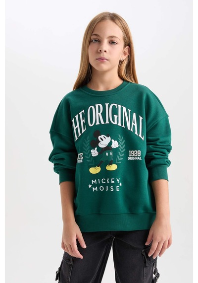 DeFacto Kız Çocuk Disney Mickey & Minnie Oversize Geniş Kalıp Bisiklet Yaka İçi Yumuşak Tüylü Sweatshirt D1118A824AUGN1116 Yeşil DeFacto Kız Çocuk Disney Mickey & Minnie Oversize Geniş Kalıp Bisiklet Yaka İçi Yumuşak Tüylü Sweatshirt D1118A824AUGN1116 Yeşil