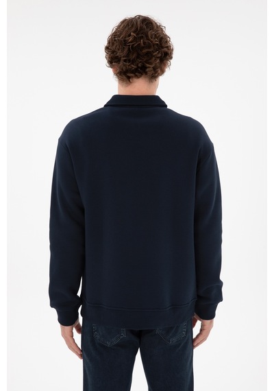 U.S. Polo Assn. Erkek Lacivert Basic Sweatshirt 50298265-VR033