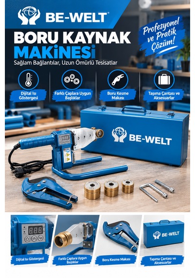 Be-welt Dijital Göstergeli Pprc Boru Kaynak Makinesi 800w
