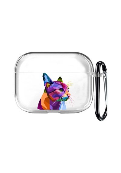 Apple Uyumlu AirPods Pro Pop Art Tasarımlı Şeffaf Silikon Kılıf A Çok Renkli 6 Ay 2 Nesil