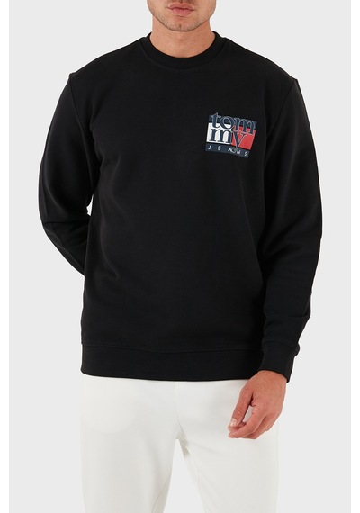 Tommy Jeans Erkek Sweat Dm0dm22093 Bds Siyah Siyah
