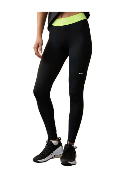 Nike Pro 365 Dri Fit Training Mid Rise Full Length Tight Fit Green Toparlayıcı Tayt Siyah-neon