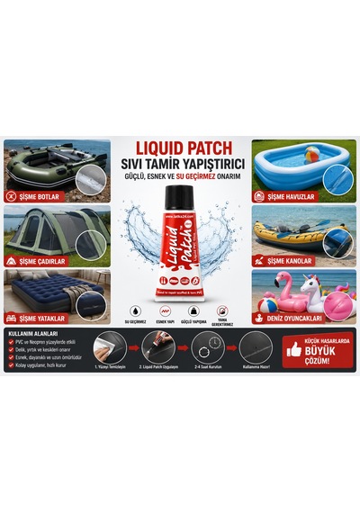 Liquid Patch Sıvı Pvc Tamir Yapıştırıcısı 20 Ml Şişme Bot, Şişme Çadır, Şişme Yatak Ve Havuz Onarım Yapıştırıcısı-10425