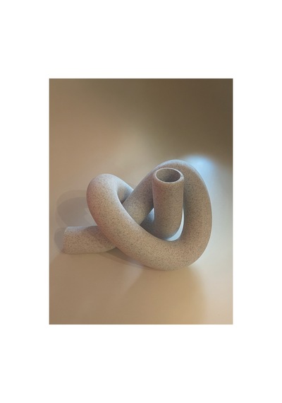 Düğümlü Mumluk Modern 3d Baskı Dekoratif Şamdan & Mum Tutucu Mermer Desen