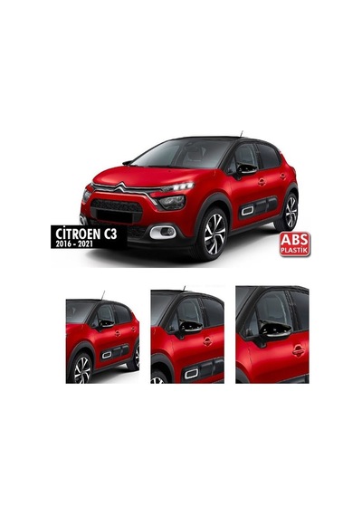 Citroen C3 Yarasa Ayna Kapak - Batman Ayna Kapağı Parlak Siyah