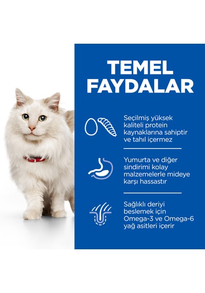 Scıence Plan Hypoallergenic Yumurta Ve Böcek Proteinli Kedi Maması 7 Kg/ Evcil Hayvan Göz Temizleme Mendili Hediyeli