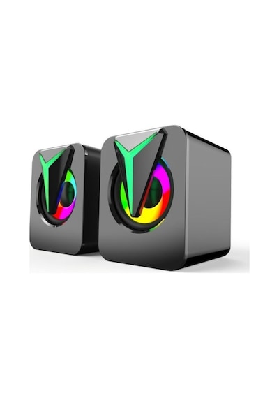 Snopy Sn-83u 2.0 Rgb Işıklı 2wx2ch Siyah Usb Gaming Speaker Mini Hoparlör
