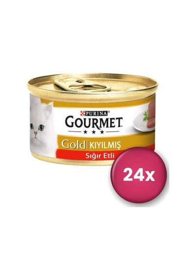 Gourmet Gold Kıyılmış Sığır Etli Yetişkin Kedi Konservesi 24 X 85 Gr