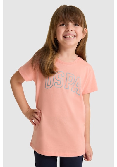 U.s. Polo Assn. Kız Çocuk Mercan Tişört Basic 50325631-vr204 Coral