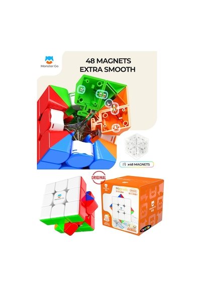 Gan Cube Monster Mg Manyetik Bloklar 3x3 Zeka Küpü Profesyonel Speed Cube Hızlı Dönüş 4722