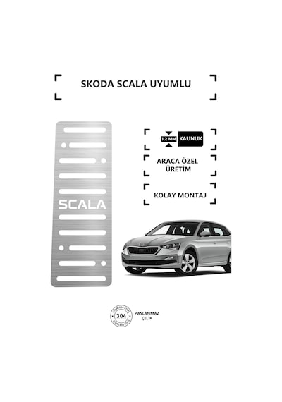 Skoda Scala Ayak Dinlendirme Pedalı Krom Ayak Dayama Pedalı
