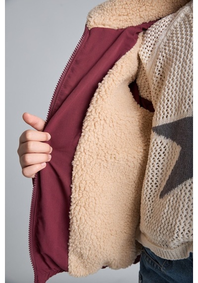 Defacto Yarım Balıkçı Yaka Mont Kız Çocuk H8014a826aubr170 Bordo-br170