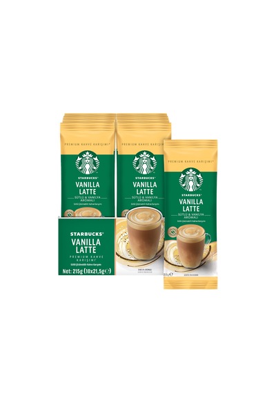 Starbucks Vanilla Latte Premium Kahve 10'lu Çözünebilir