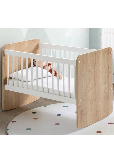 BW1011 - Sallanır Sabitlenir Pratik Sepet Bebek Beşik Ahşap 50x90 Beyaz