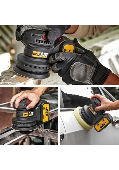 Cat Dx43b 18volt 125mm Kömürsüz Devir Ayarlı Profesyonel Eksantrik Zımpara Akü Dahil Değildir