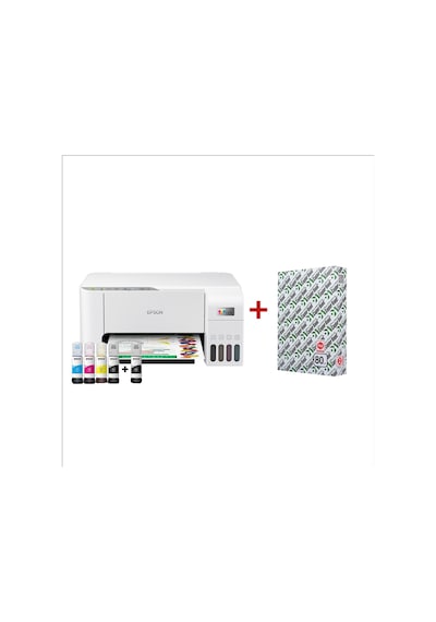 Epson EcoTank L3256 WIFI Mürekkep Çok Fonksiyonlu Yazıcı + Mürekkep + Copier Bond A4 Fotokopi Kağıdı