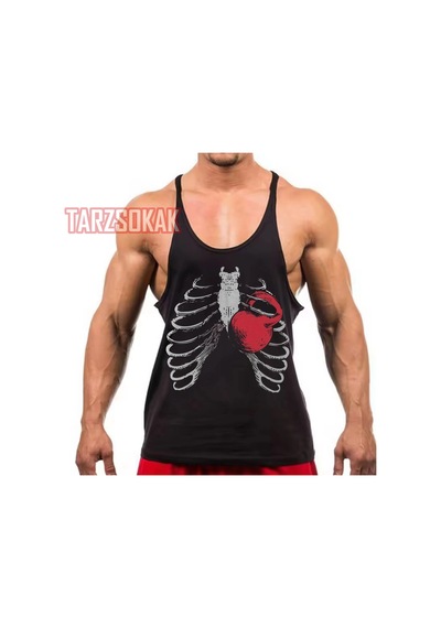 Tarzsokak Gym Tank Top Fitness Sporcu Atleti Gym142 Siyah
