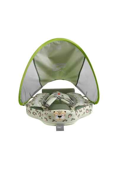 Mambobaby Yüzme Simidi - Green Leopard, Emniyetli, Gölgelikli Ve Ayak Destekli