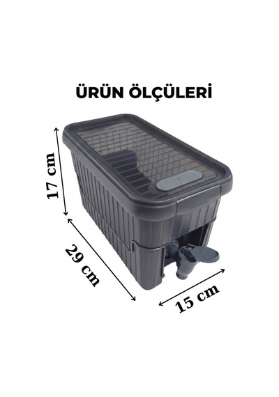 Su Ve Meşrubat Sebili - Buzdolabı Uyumlu - Musluklu - Kapaklı Parti Sebil Günlük Kullanım Çok Renkli