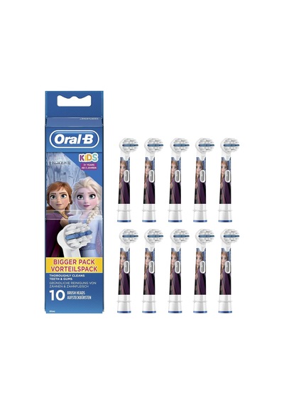 Tr Kids Disney Kar Kraliçesi Yedek Fırçası X10, 3 Yaşından Büyük Çocuklar, Elektrikli Diş Fırçası İçin Ori