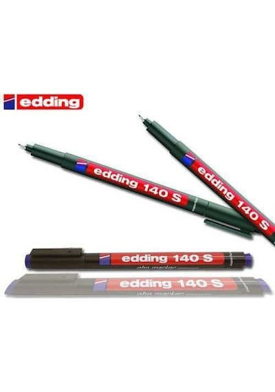 Edding 142m Asetat Kalemi Orta Uç 10 Adet A-Mavi