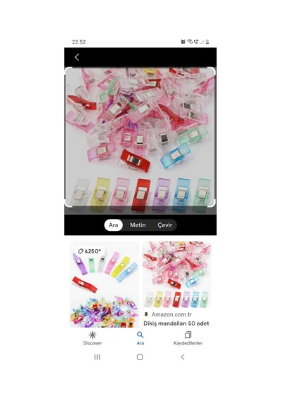 Dikiş Nakış Kumaş Kapitone Plastik Kumaş Mandalı Kumaş Tutucu Klips 12 Adet 2 Diğer