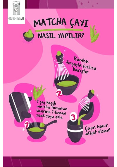 Ahududu Aromalı Matcha Tozu 50g, Raspberry Matcha Powder