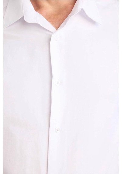 Defacto Modern Fit Polo Yaka Uzun Kollu Gömlek G0375ax26spwt79 Beyaz-wt79
