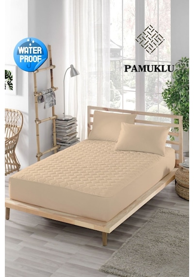 Ely Parker Alez Kahve Sıvı Geçirmez Pamuk Kapitoneli Fitted Çift Kişilik Tek Kişilik Bebek Alezi ELYMKRKAPFIT00 Kahverengi