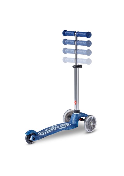 Micro Mini Micro 3 Tekerlekli Scooter Deluxe Galaxy Glitter Led Navy