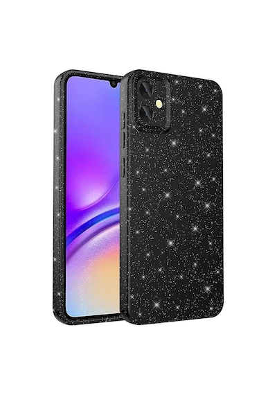 Zore Galaxy Uyumlu A05 Kılıf Kamera Korumalı Simli Lüks Koton Kapak - Lila Lila