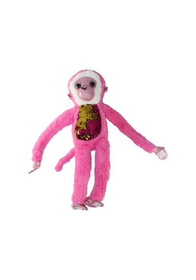 Süslü Maymunlar Peluş Oyuncak 45 Cm 1 Adet Pembe