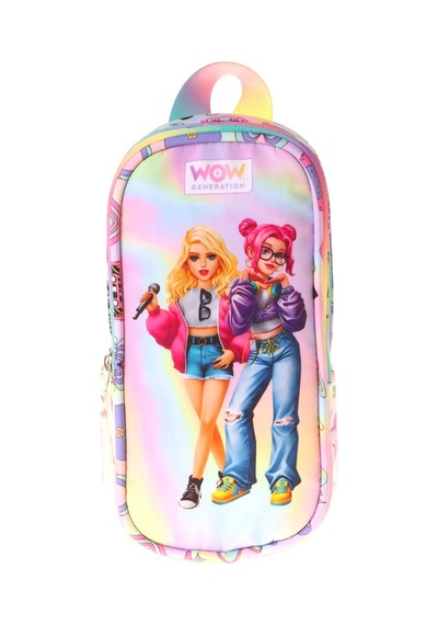 Wow Generation Kız Çocuk Sound Baskılı Çok Renkli İlkokul Kalem Çantası - Okul Kalemliği - W6066