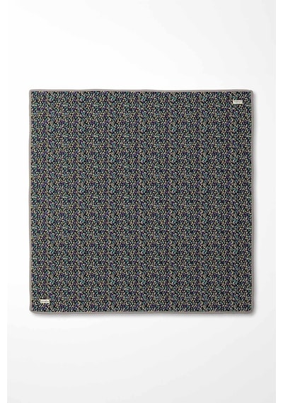 Levidor Mini Yazı Detayi Twill İpek Eşarp-0926 Siyah-vizon