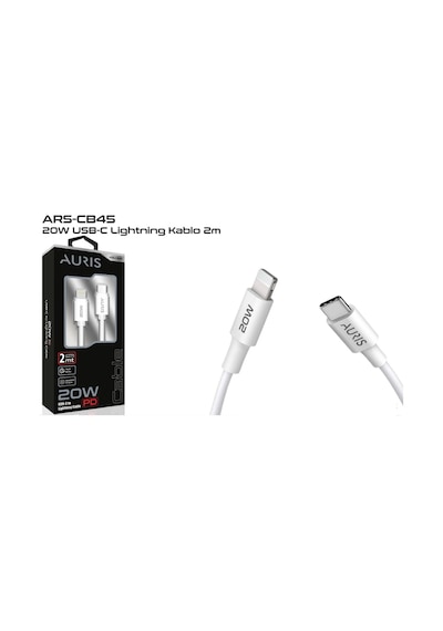 Auris ARS-CB45 20 W Type-C To Lightning Data Ve Şarj Kablosu 2 M