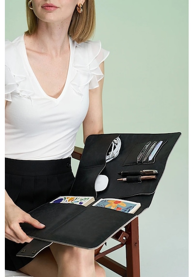 Necati Çanta Apple Uyumlu MacBook Air Pro 13-14 Inç Organizer Evrak & Laptop & Tablet Çantası - Siyah Siyah