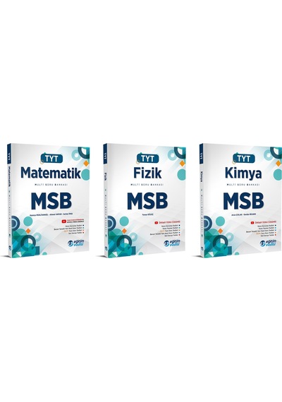 Eğitim Vadisi Tyt Matematik + Fizik + Kimya Msb Multi Soru Bankası Seti 3 Kitap 2023