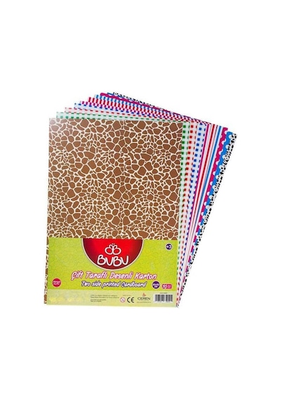 Bubu Çift Taraflı Desenli Fon Kartonu 50x70 10'lu Paket