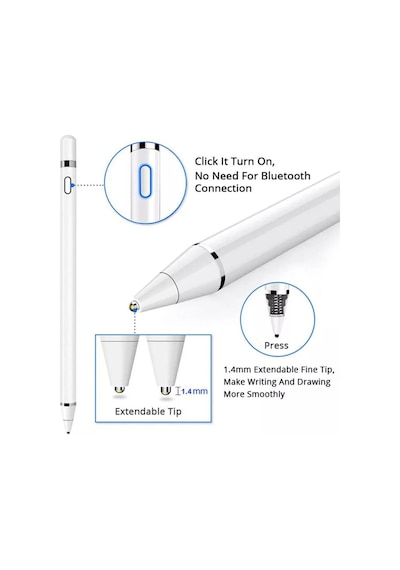 Samsung Galaxy Tab A9 Plus 11" SM-X210 Uyumlu Çizim ve Tasarım İçin Dokunmatik Active Stylus Pen