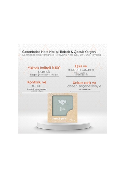 Gezenbebe Hero Nakışlı Bebek Ve Çocuk Yorganı 100x135