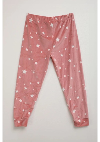 Markapia Kız Çocuk Yumuşak Kadife Dokulu Pijama Altı Pembe 10 - 12 Yaş
