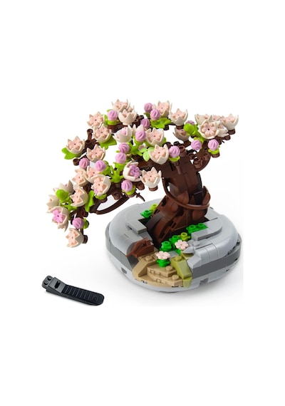 Ağacı Sukulent Sakura Saksı Bitki Yapı Blokları Seti Hediyeler Için Yapay Çiçek Inşaat Kitleri Yetişkinler Gen Çok Renkli