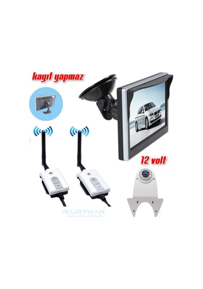 5 İnç Monitör+tepe Kamera +wifi Görüntü Aktarıcı Seti 12 Volt
