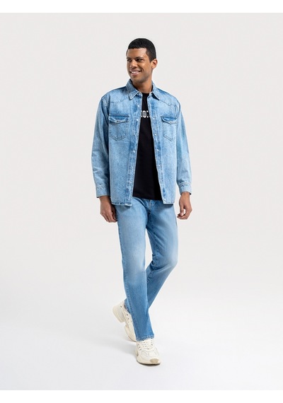 Lf2036213 Gömlek U.kol Denim