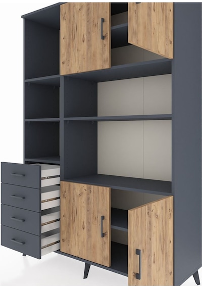 Hyperion Dolap 8 Raflı 4 Çekmeceli 4 Kapaklı 132x44x195 Antrasit-çam/antrasit Atlas Çam/antrasıt - Antrasıt Hyperion Dolap 8 Raflı 4 Çekmeceli 4 Kapaklı 132x44x195 Antrasit-çam/antrasit Atlas Çam/antrasıt - Antrasıt