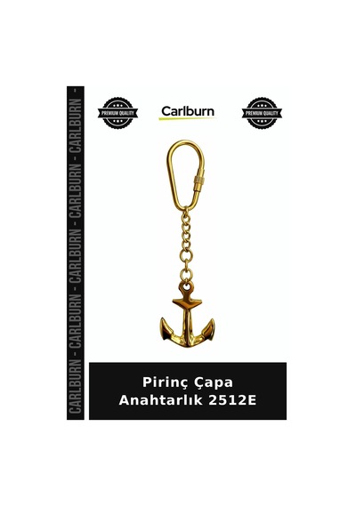 Pirinç Çapa Anahtarlık 2512e Deniz Tatil Pusula