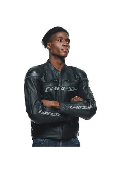 Dainese Racing 4 Black Black Deri Mont Gri Siyah